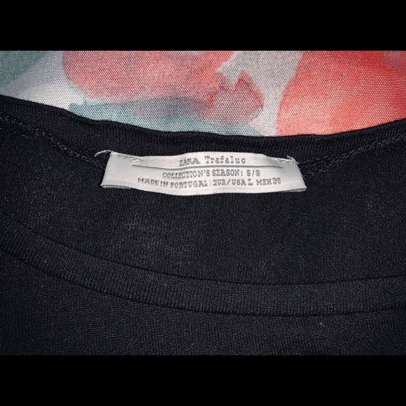 Size L Zara shirt dress! Color black Worn once!! - Picture 2 of 2